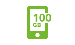 <p class="text-base">100GB</p><p class="text-xl"> $69.00</p><p class="font-normal text-base text-grey-light">100GB data with unlimited calls & text to Australian numbers plus 15 countries. 98.8% mobile coverage using the Telstra Network. No lock-in contracts. </p>